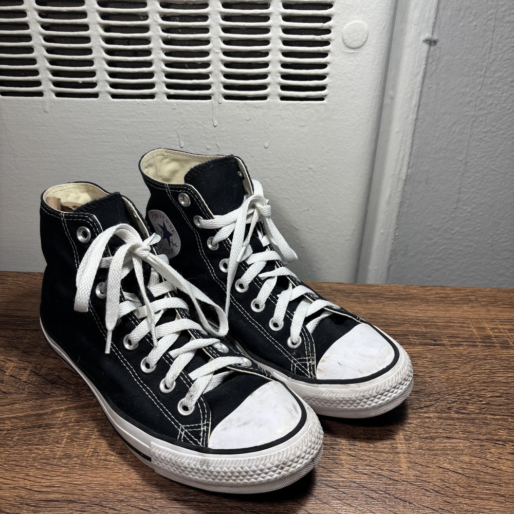 Converse Chuck Taylor All Star Shoes Sneakers Mens Size 7 Black Canvas High Top